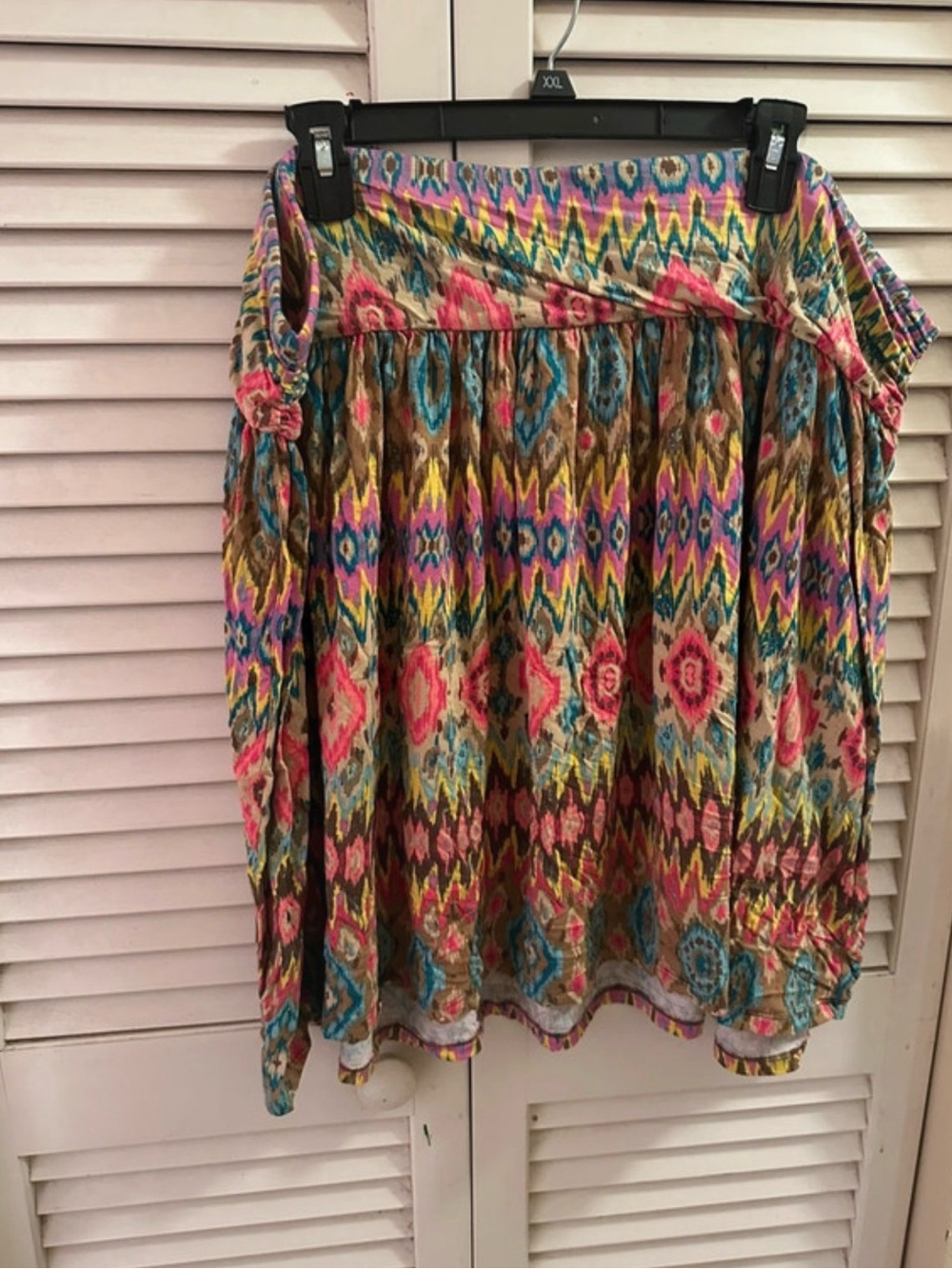 Multicolor Boho Ikat Print Women's Skirt